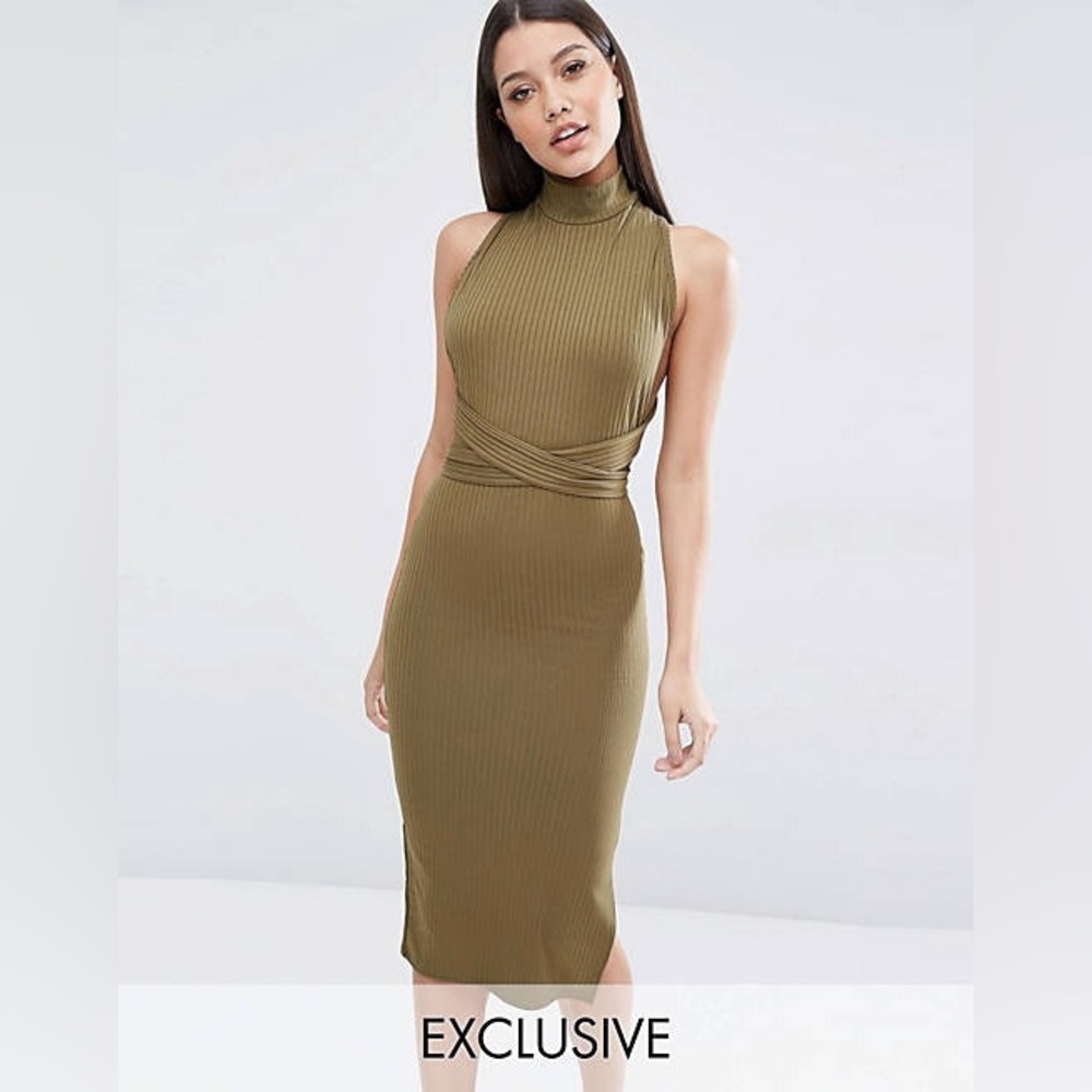 NWOT Club L Open Back Bodycon Dress